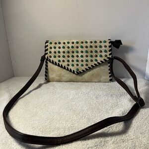 Stylish Cream and Brown Women's Bag